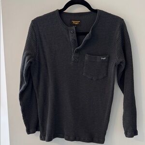 Stylish Men's Gray Long Sleeve Henley